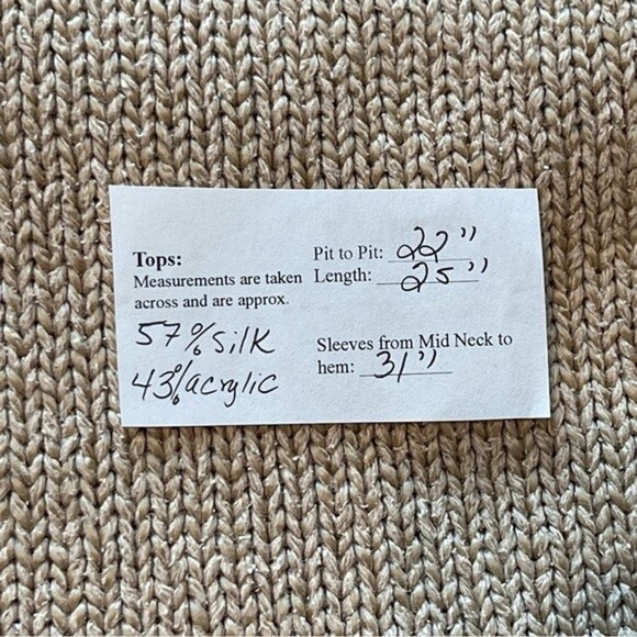 J. Jill Crochet Holiday Sweater Christmas Tree Sweater Silk Blend size M - Picture 6 of 6